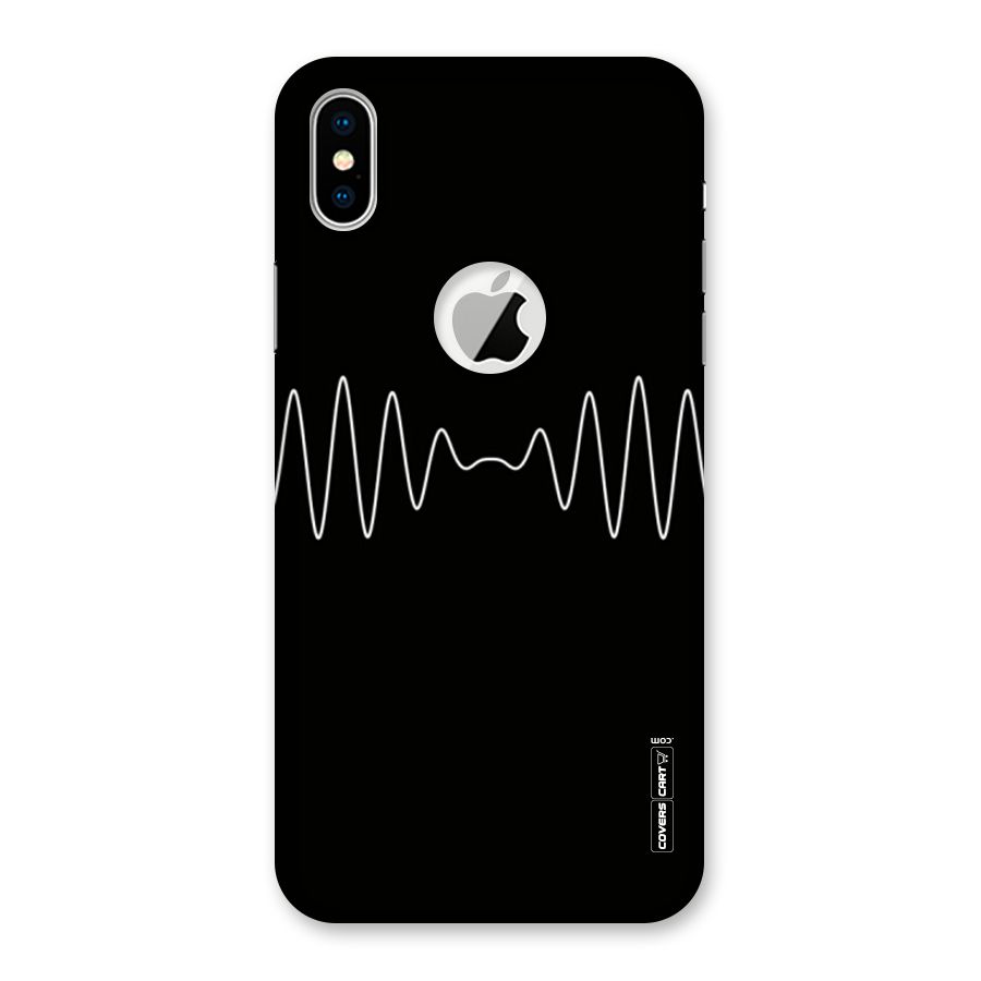 White Minimal Thread Back Case for iPhone X Logo Cut