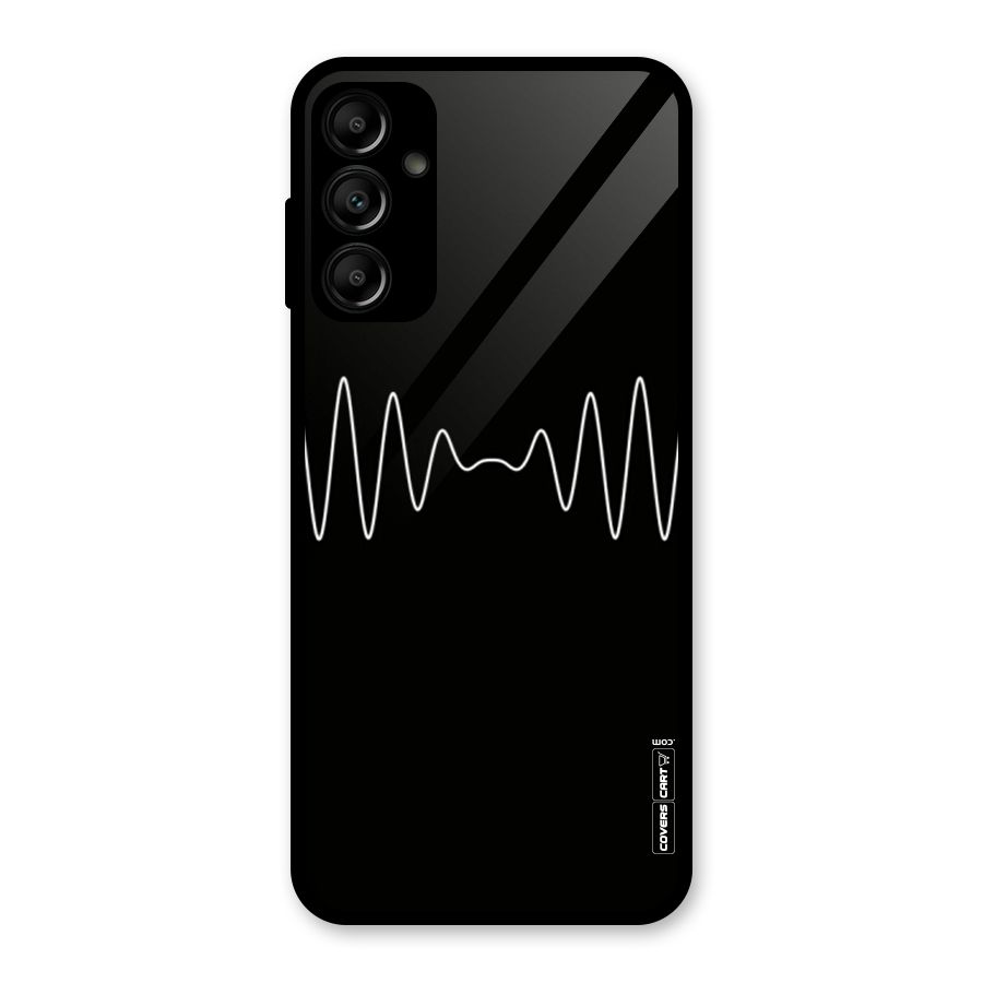 White Minimal Thread Glass Back Case for Galaxy A14 5G
