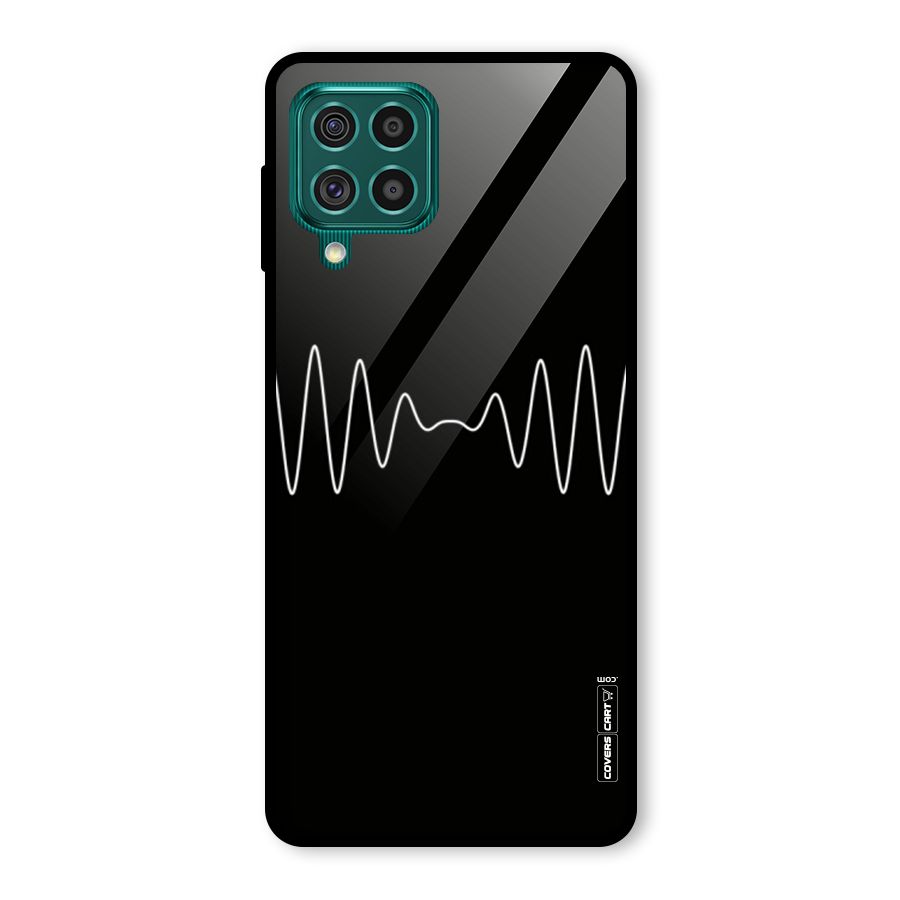 White Minimal Thread Glass Back Case for Galaxy F62
