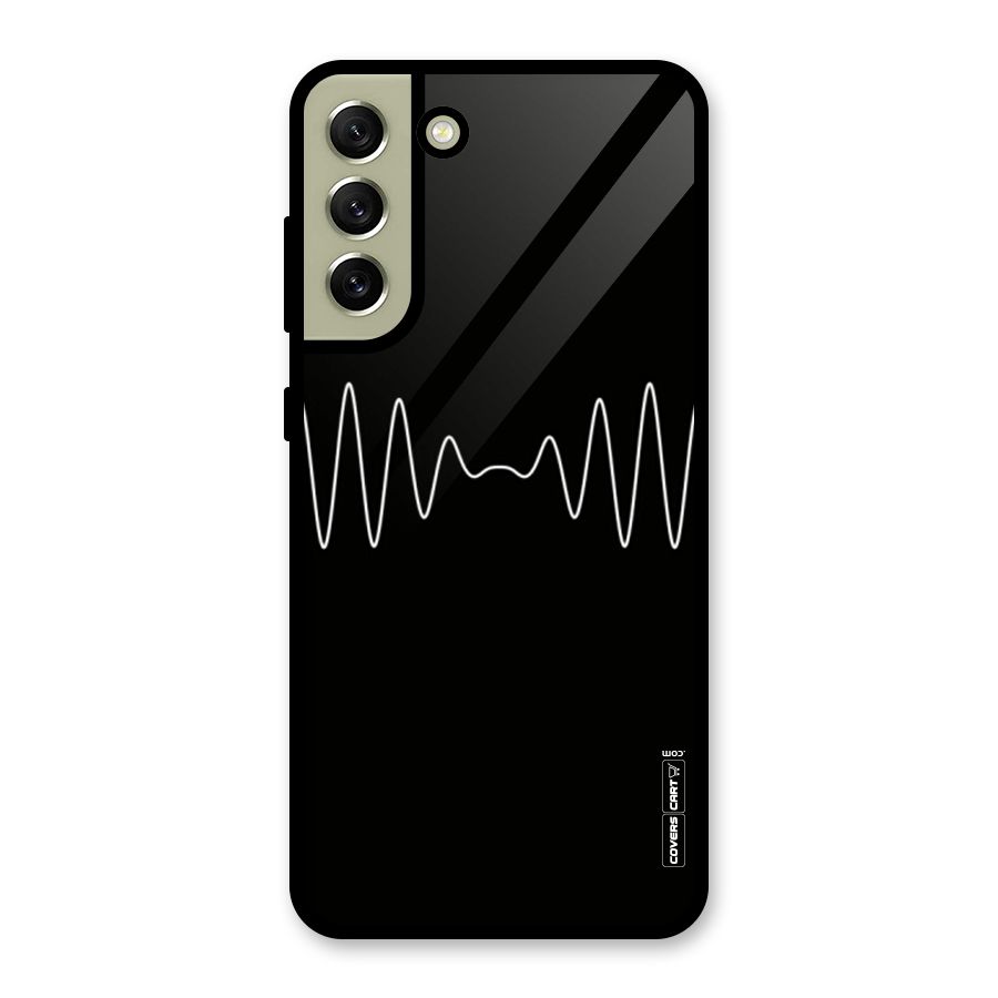 White Minimal Thread Glass Back Case for Galaxy S21 FE 5G