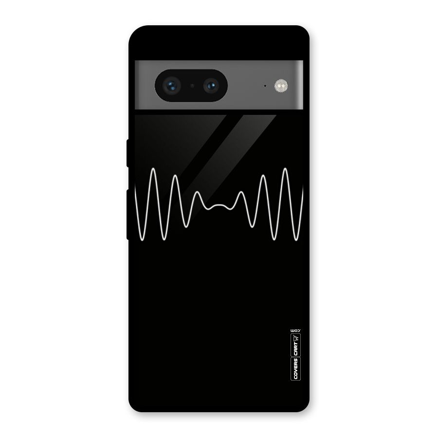 White Minimal Thread Glass Back Case for Google Pixel 7