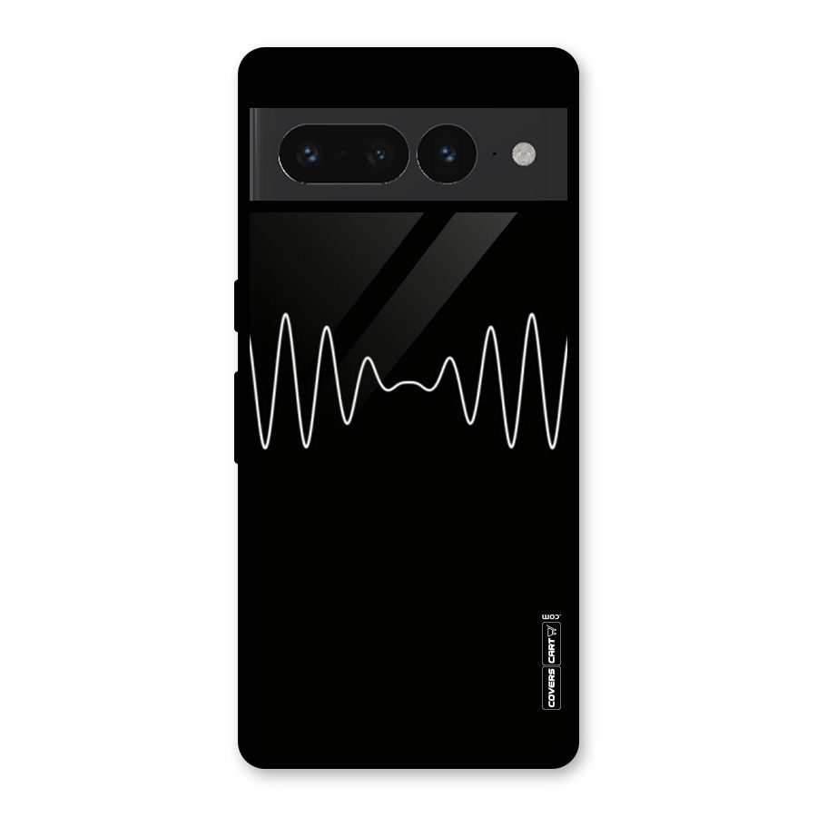 White Minimal Thread Glass Back Case for Google Pixel 7 Pro