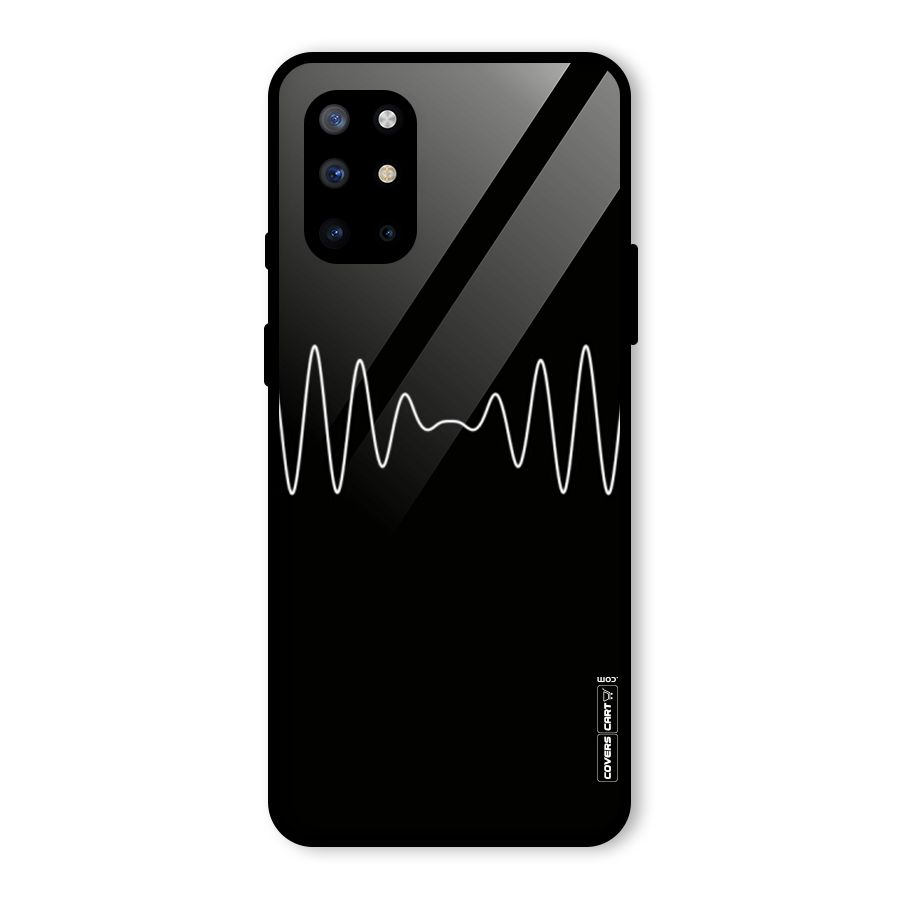 White Minimal Thread Glass Back Case for OnePlus 8T