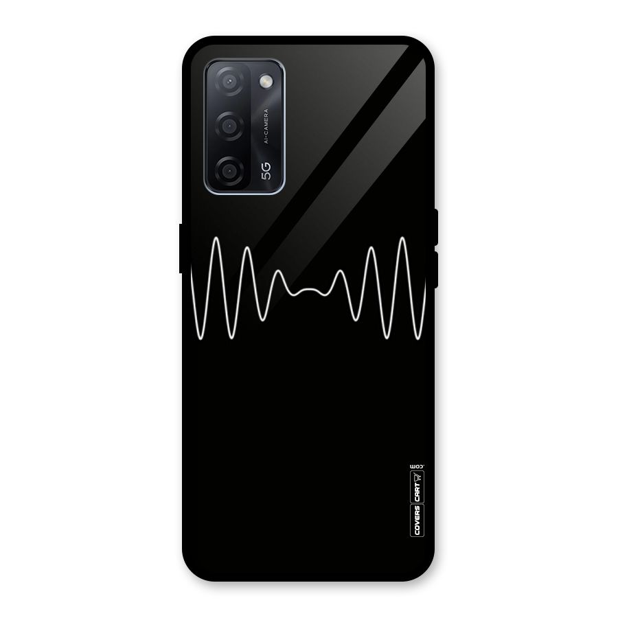 White Minimal Thread Glass Back Case for Oppo A53s 5G