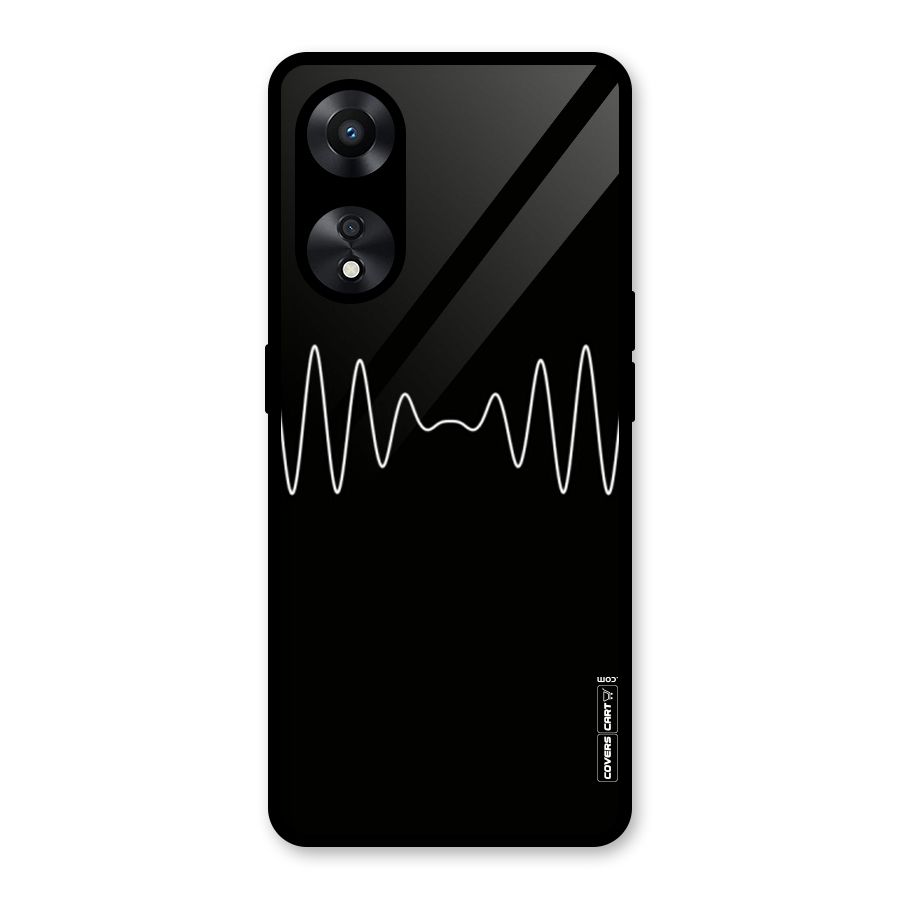 White Minimal Thread Glass Back Case for Oppo A78
