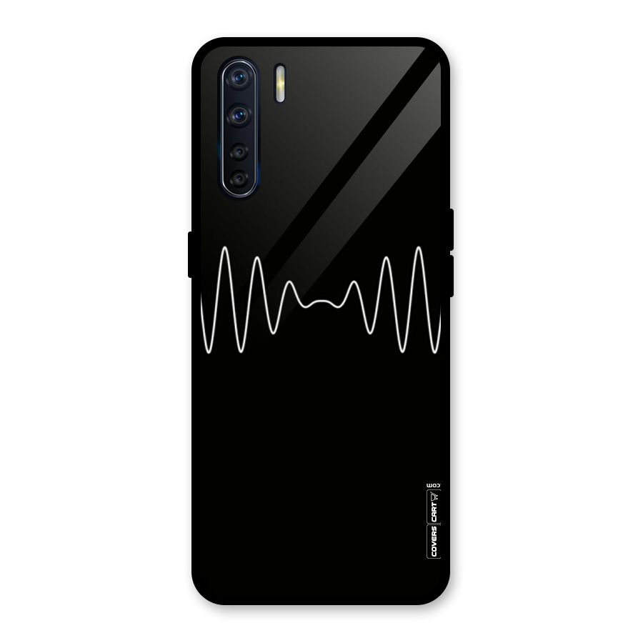 White Minimal Thread Glass Back Case for Oppo F15