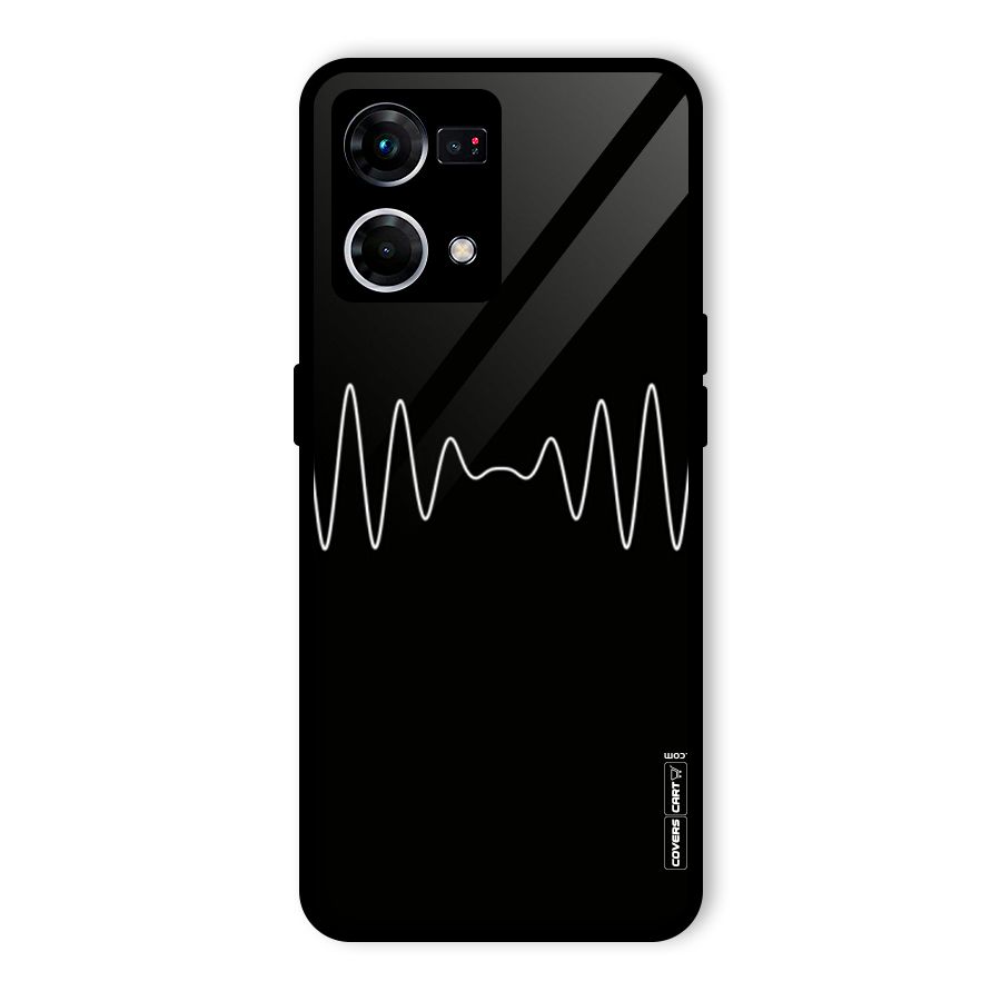 White Minimal Thread Glass Back Case for Oppo F21s Pro 4G