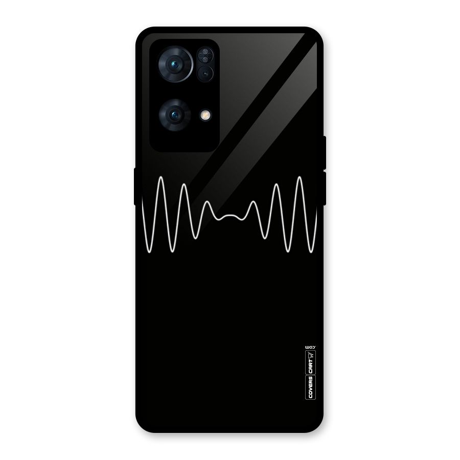 White Minimal Thread Glass Back Case for Oppo Reno7 Pro 5G