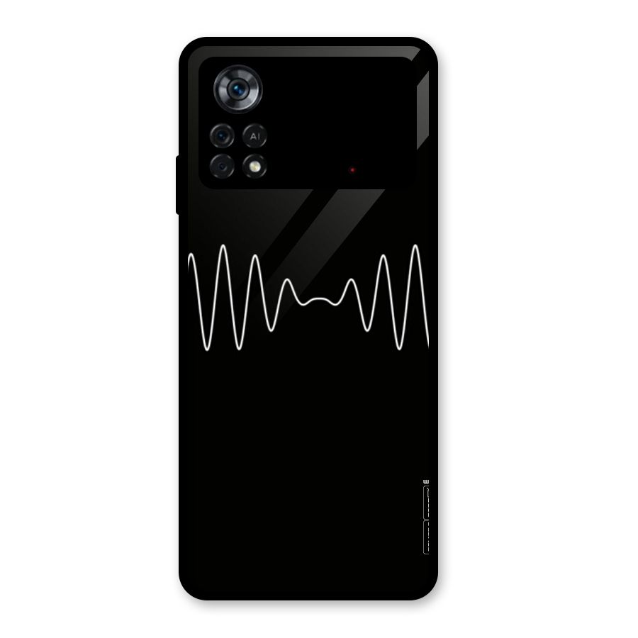 White Minimal Thread Glass Back Case for Poco X4 Pro 5G