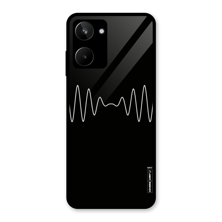 White Minimal Thread Glass Back Case for Realme 10