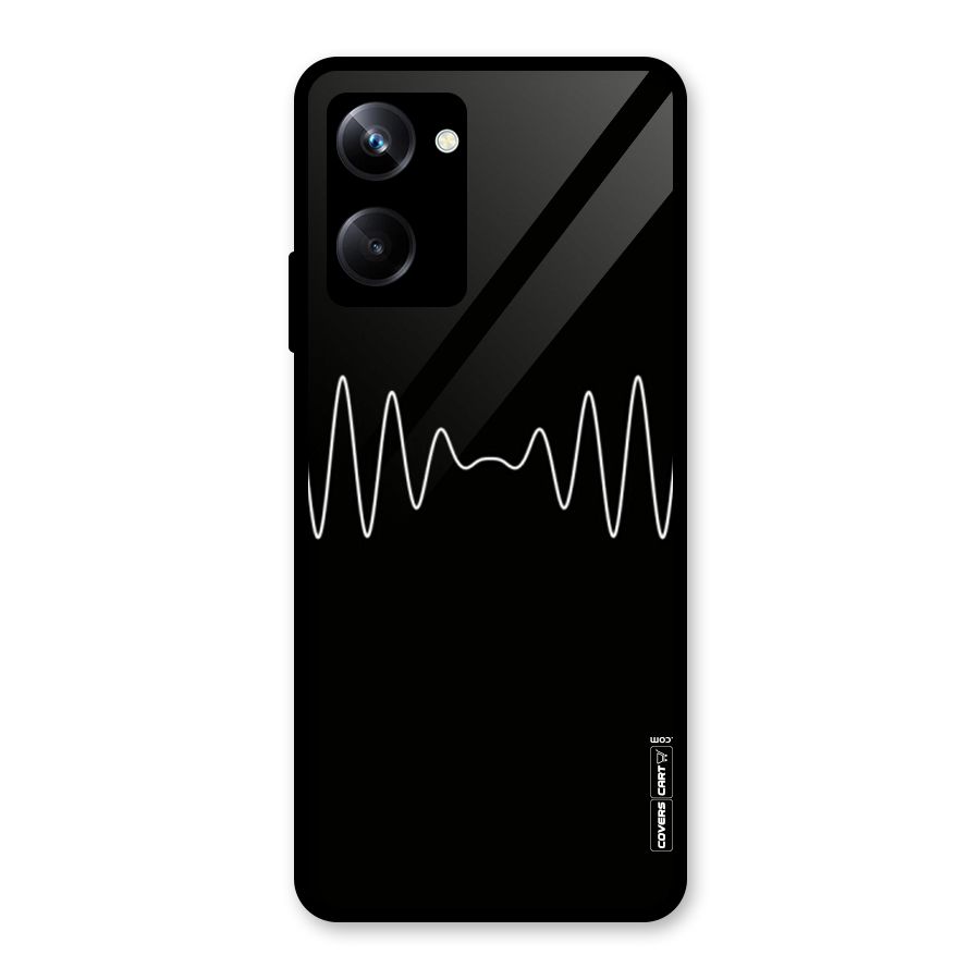 White Minimal Thread Glass Back Case for Realme 10 Pro
