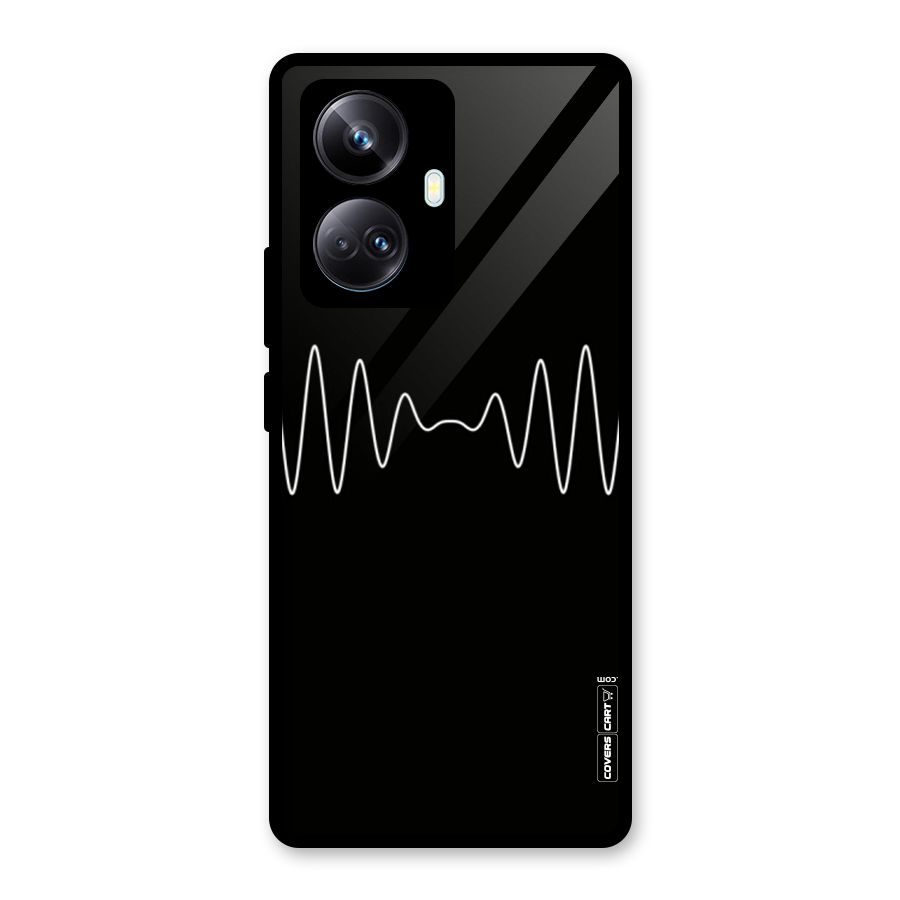 White Minimal Thread Glass Back Case for Realme 10 Pro Plus