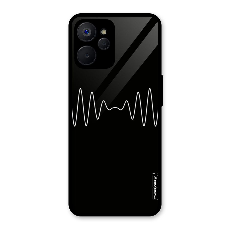 White Minimal Thread Glass Back Case for Realme 9i 5G