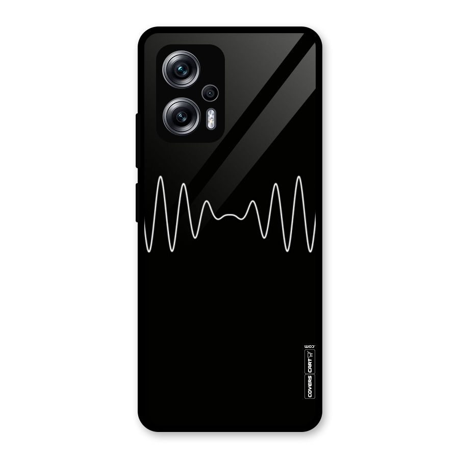 White Minimal Thread Glass Back Case for Redmi K50i