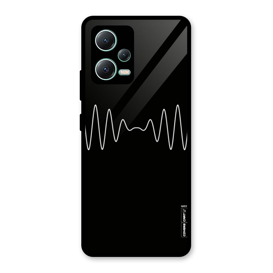 White Minimal Thread Glass Back Case for Redmi Note 12 5G