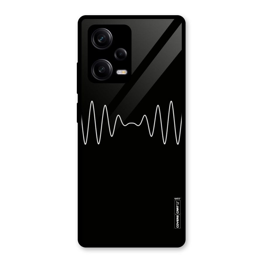 White Minimal Thread Glass Back Case for Redmi Note 12 Pro