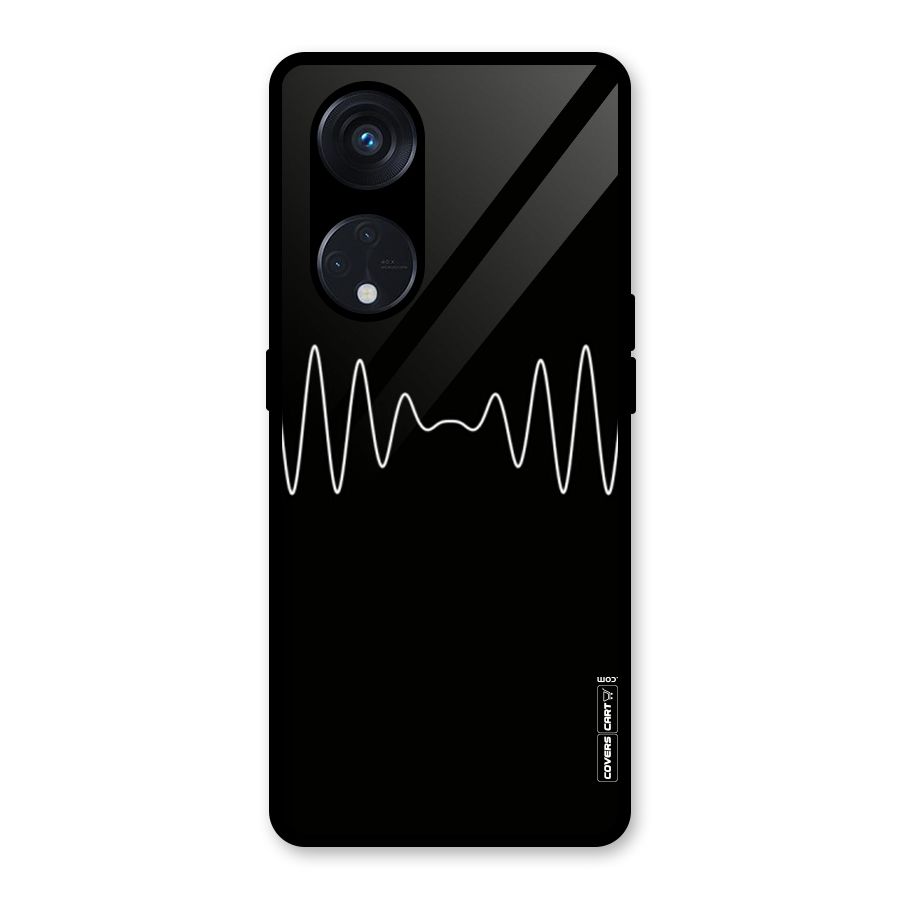 White Minimal Thread Glass Back Case for Reno8 T 5G