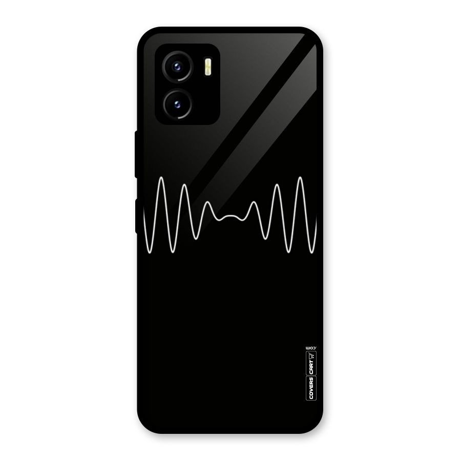 White Minimal Thread Glass Back Case for Vivo Y15s