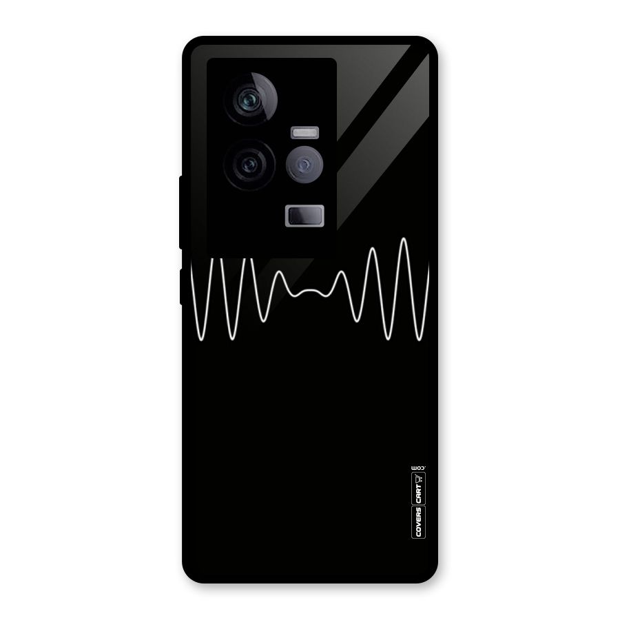 White Minimal Thread Glass Back Case for Vivo iQOO 11 5G