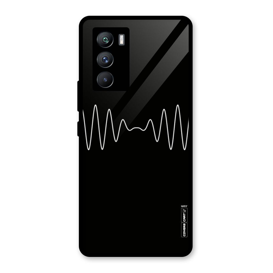White Minimal Thread Glass Back Case for Vivo iQOO 9 SE