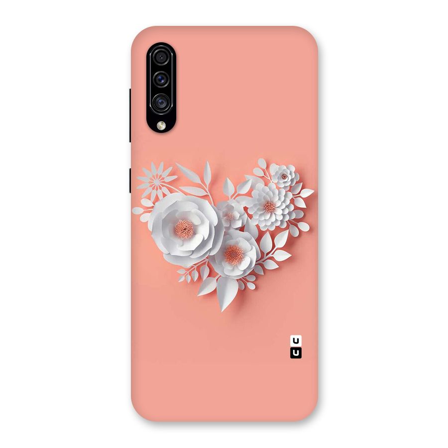 White Paper Flower Back Case for Galaxy A30s