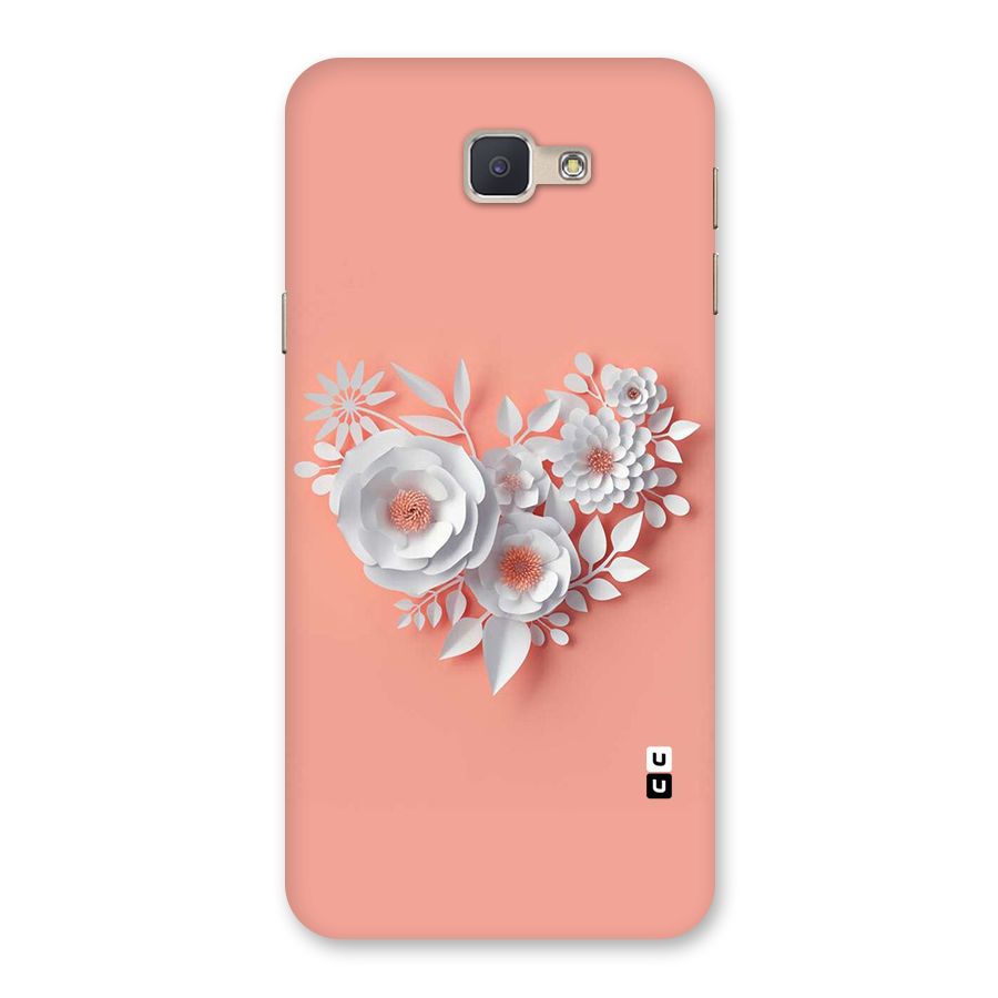 White Paper Flower Back Case for Galaxy J5 Prime
