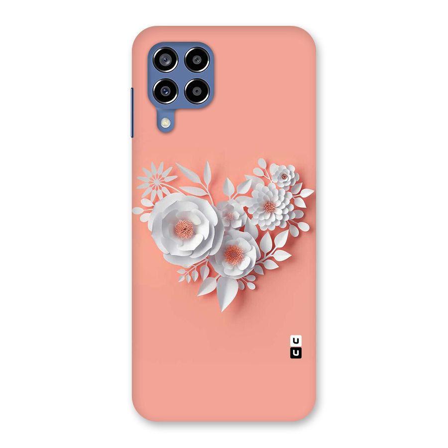 White Paper Flower Back Case for Galaxy M53 5G