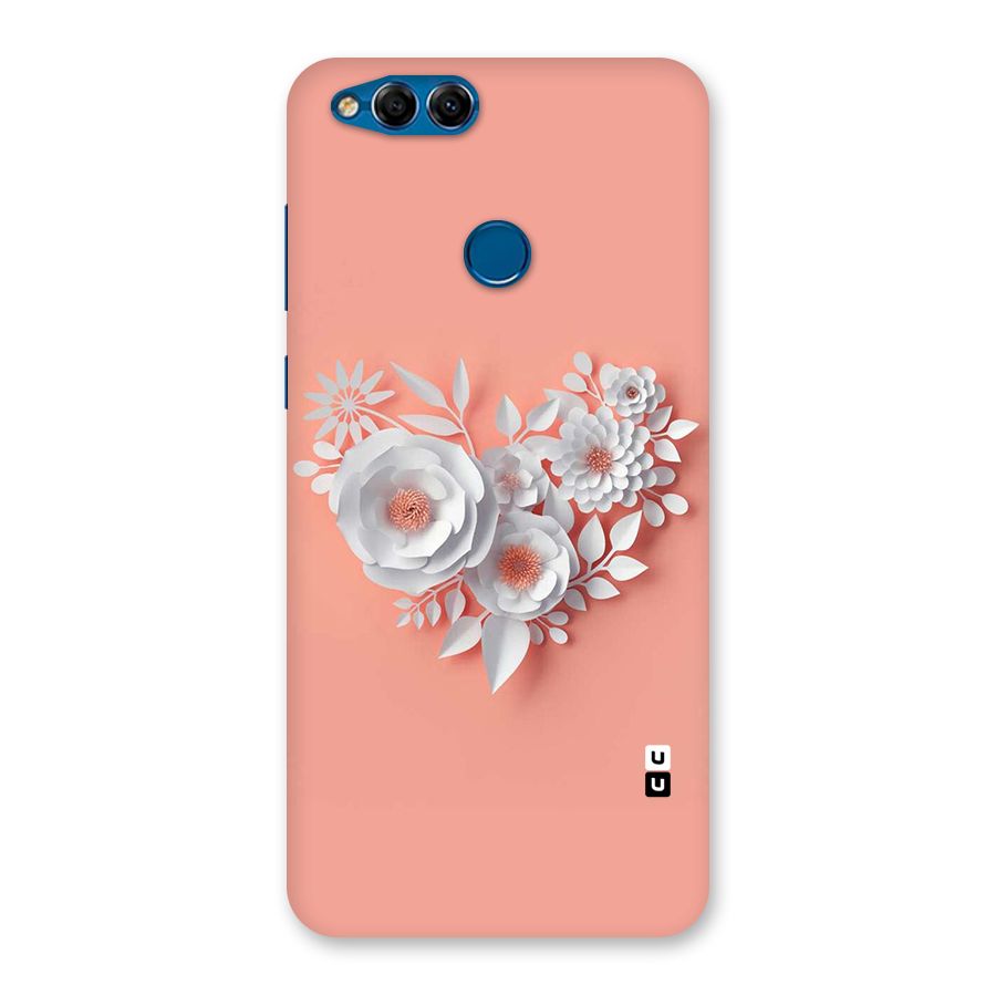 White Paper Flower Back Case for Honor 7X