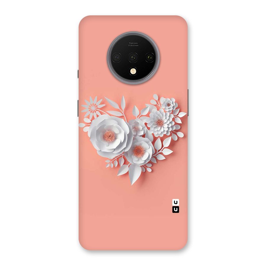 White Paper Flower Back Case for OnePlus 7T