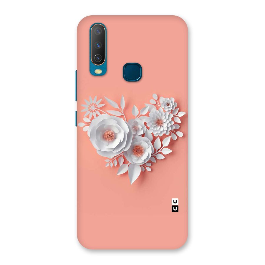 White Paper Flower Back Case for Vivo Y17