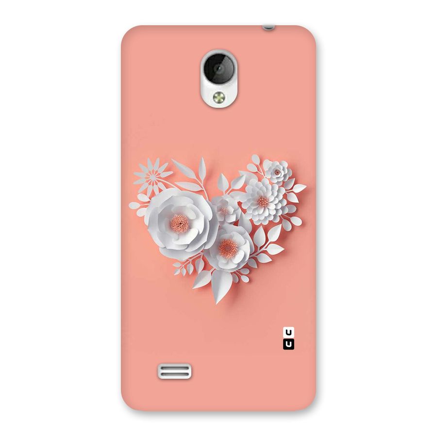 White Paper Flower Back Case for Vivo Y21