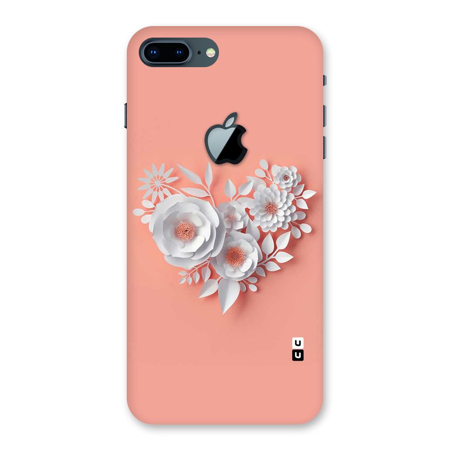 White Paper Flower Back Case for iPhone 7 Plus Apple Cut
