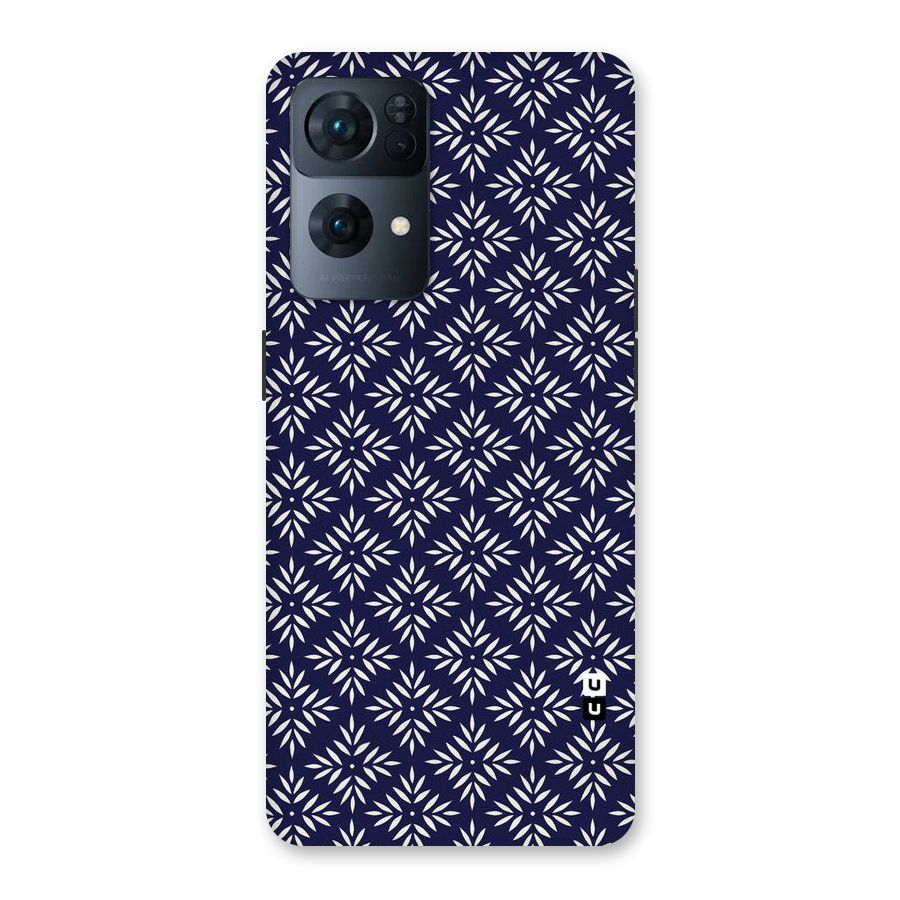 White Petals Pattern Back Case for Oppo Reno7 Pro 5G