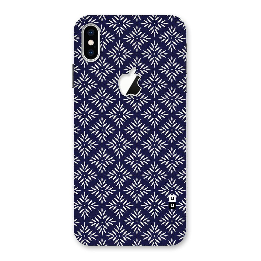 White Petals Pattern Back Case for iPhone XS Max Apple Cut