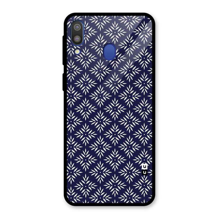 White Petals Pattern Glass Back Case for Galaxy M20