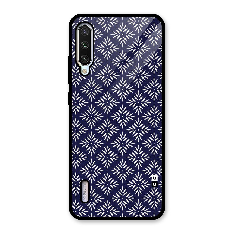 White Petals Pattern Glass Back Case for Mi A3
