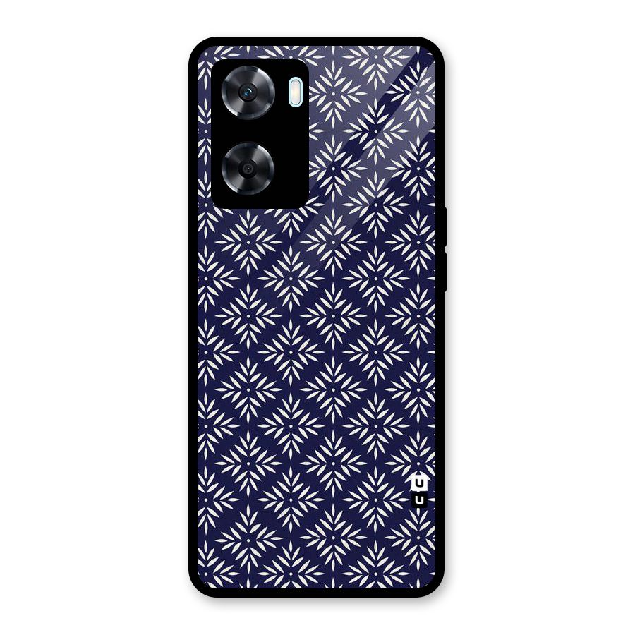 White Petals Pattern Glass Back Case for Oppo A77