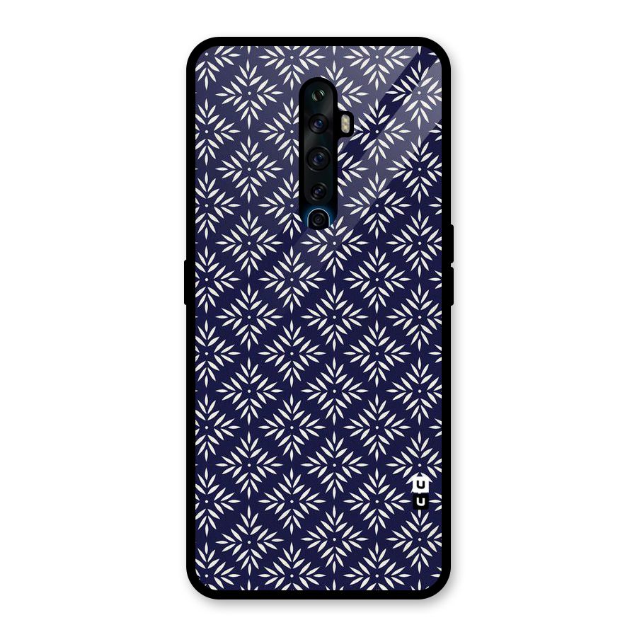 White Petals Pattern Glass Back Case for Oppo Reno2 Z