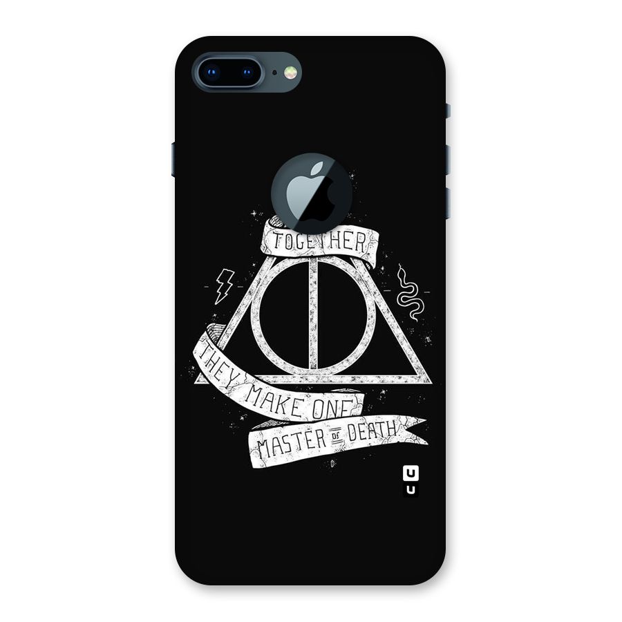 White Ribbon Back Case for iPhone 7 Plus Logo Cut