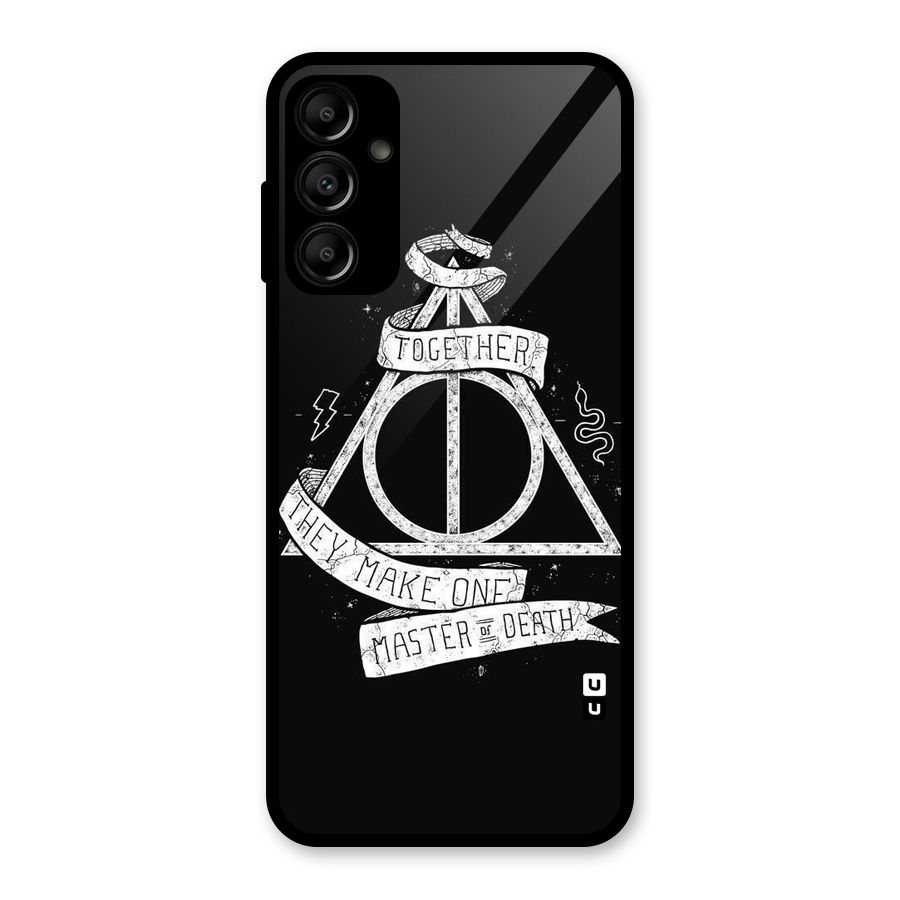 White Ribbon Glass Back Case for Galaxy A14 5G