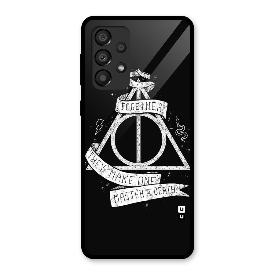 White Ribbon Glass Back Case for Galaxy A33 5G