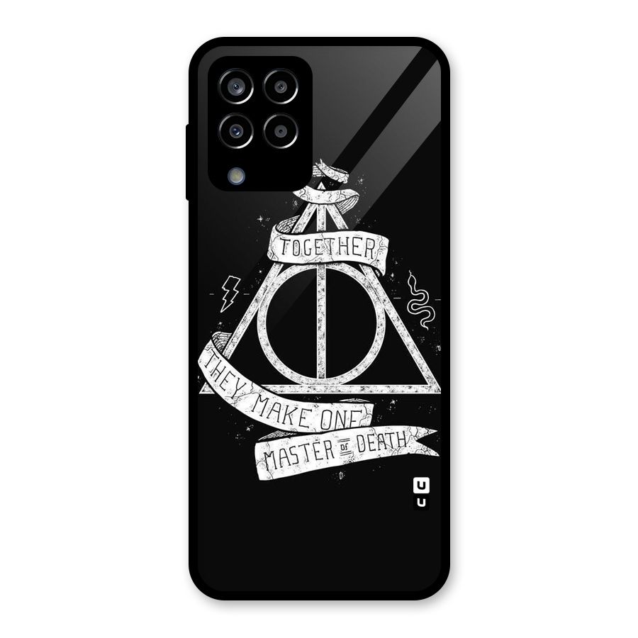 White Ribbon Glass Back Case for Galaxy M33
