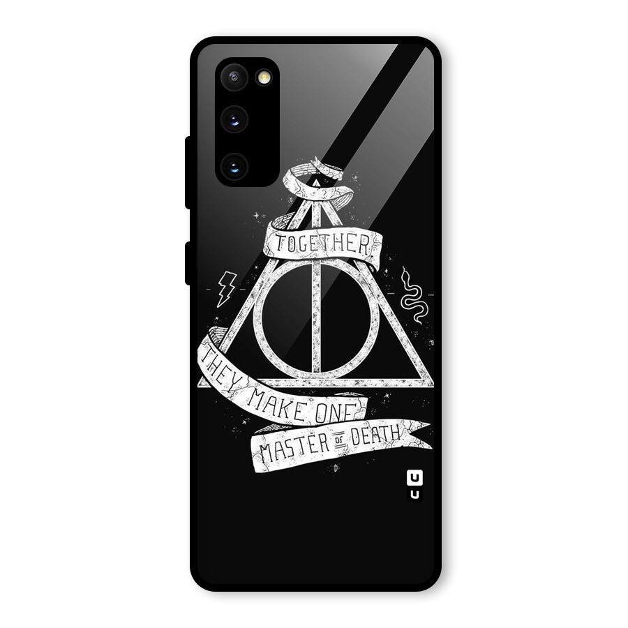 White Ribbon Glass Back Case for Galaxy S20 FE