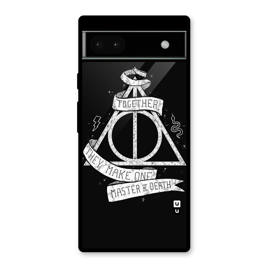 White Ribbon Glass Back Case for Google Pixel 6a