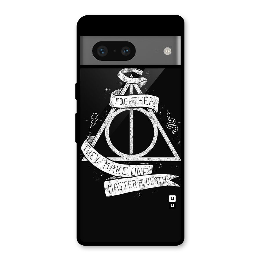 White Ribbon Glass Back Case for Google Pixel 7