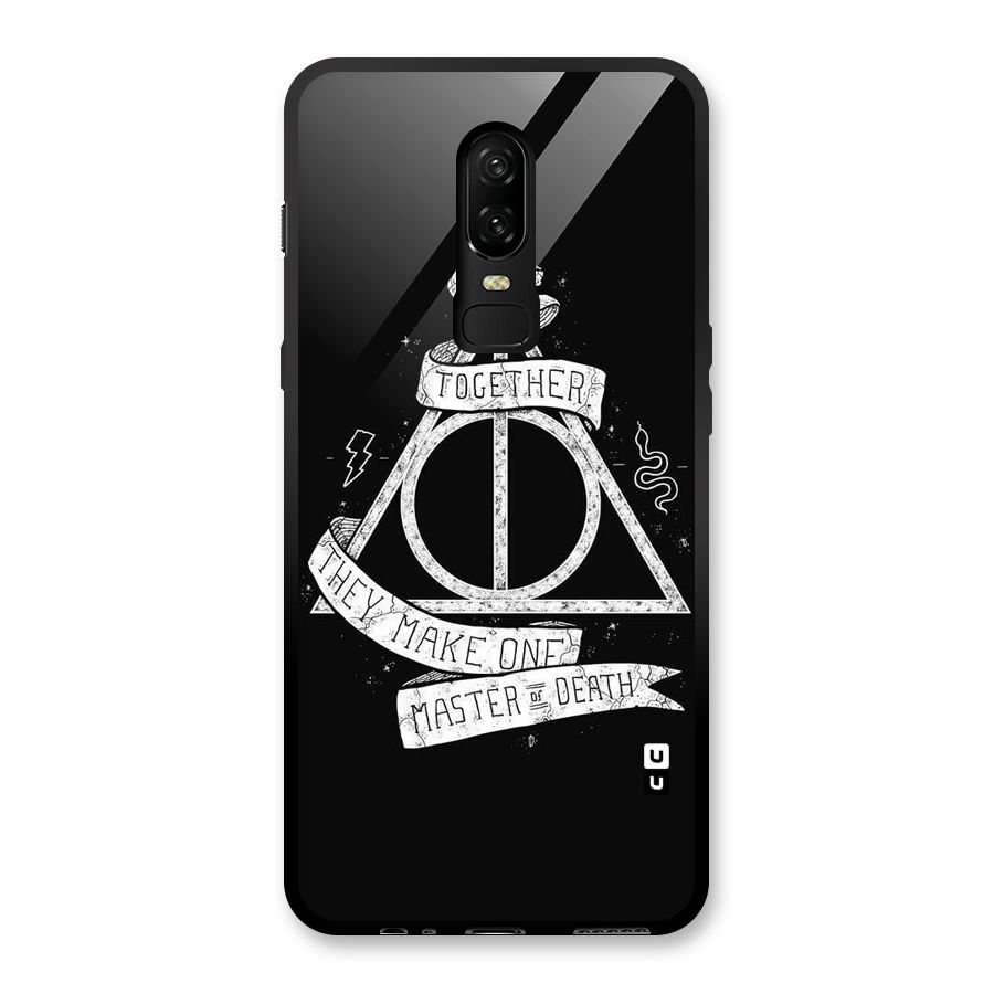 White Ribbon Glass Back Case for OnePlus 6