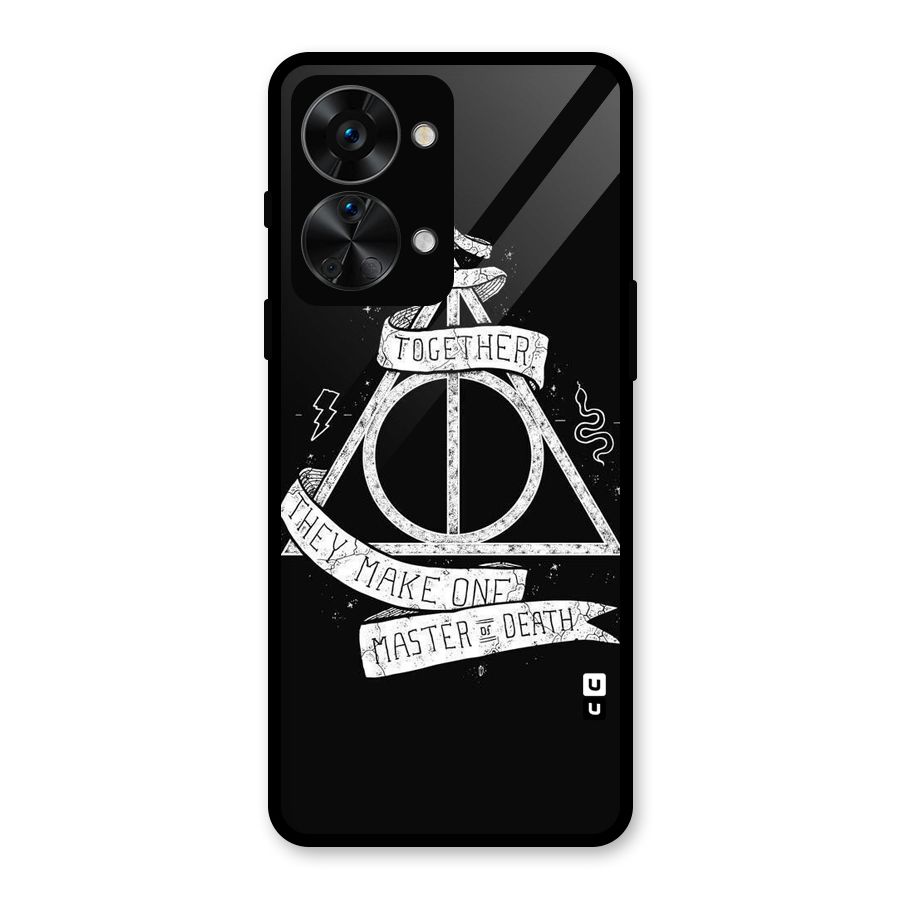 White Ribbon Glass Back Case for OnePlus Nord 2T