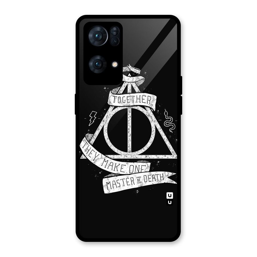 White Ribbon Glass Back Case for Oppo Reno7 Pro 5G
