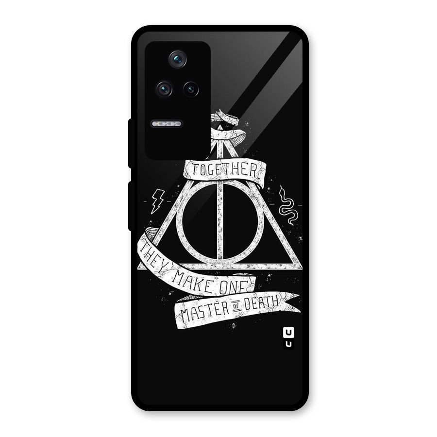 White Ribbon Glass Back Case for Poco F4 5G