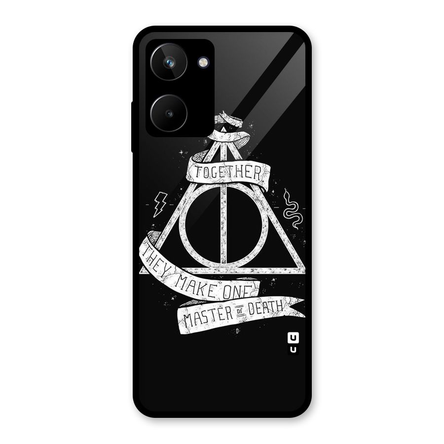 White Ribbon Glass Back Case for Realme 10